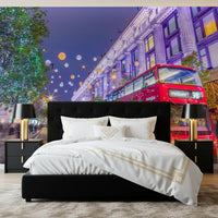 London Festive Street Scene Wall Mural
