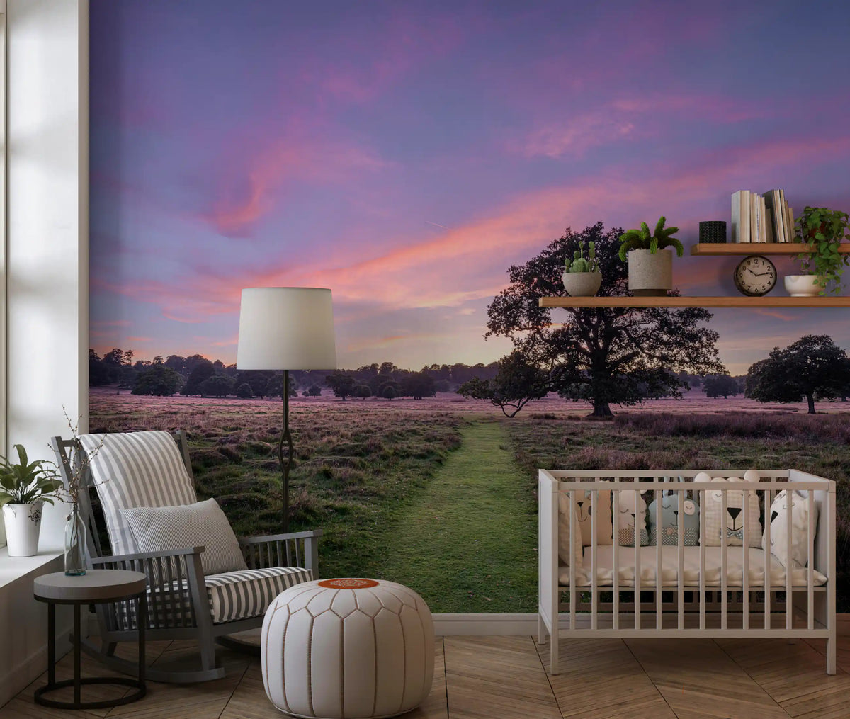 Twilight Field Horizon Wall Mural