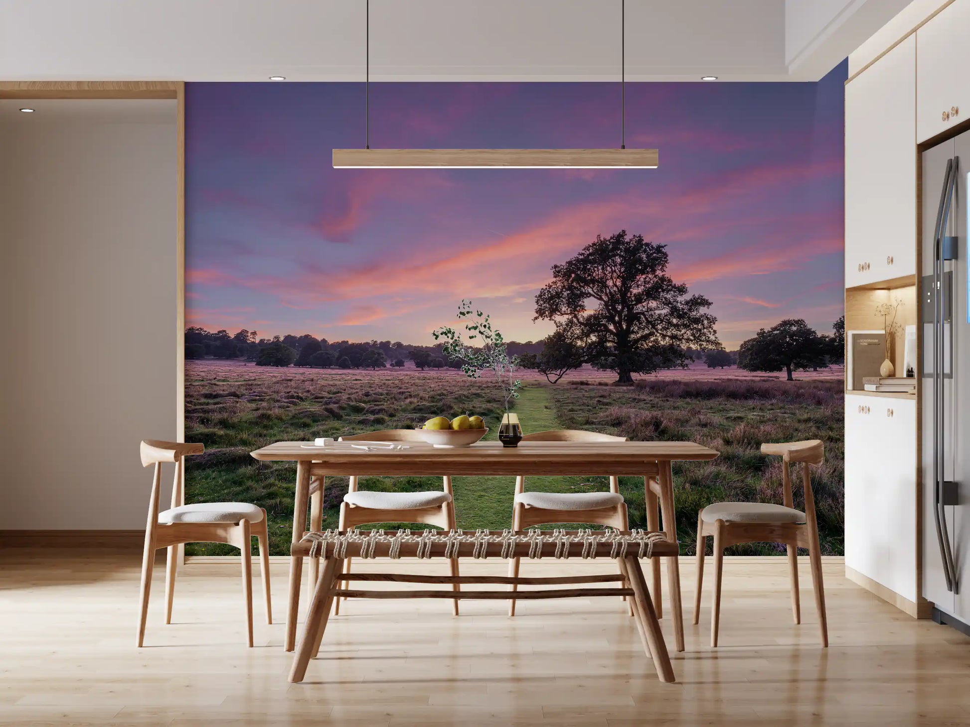 Twilight Field Horizon Wall Mural