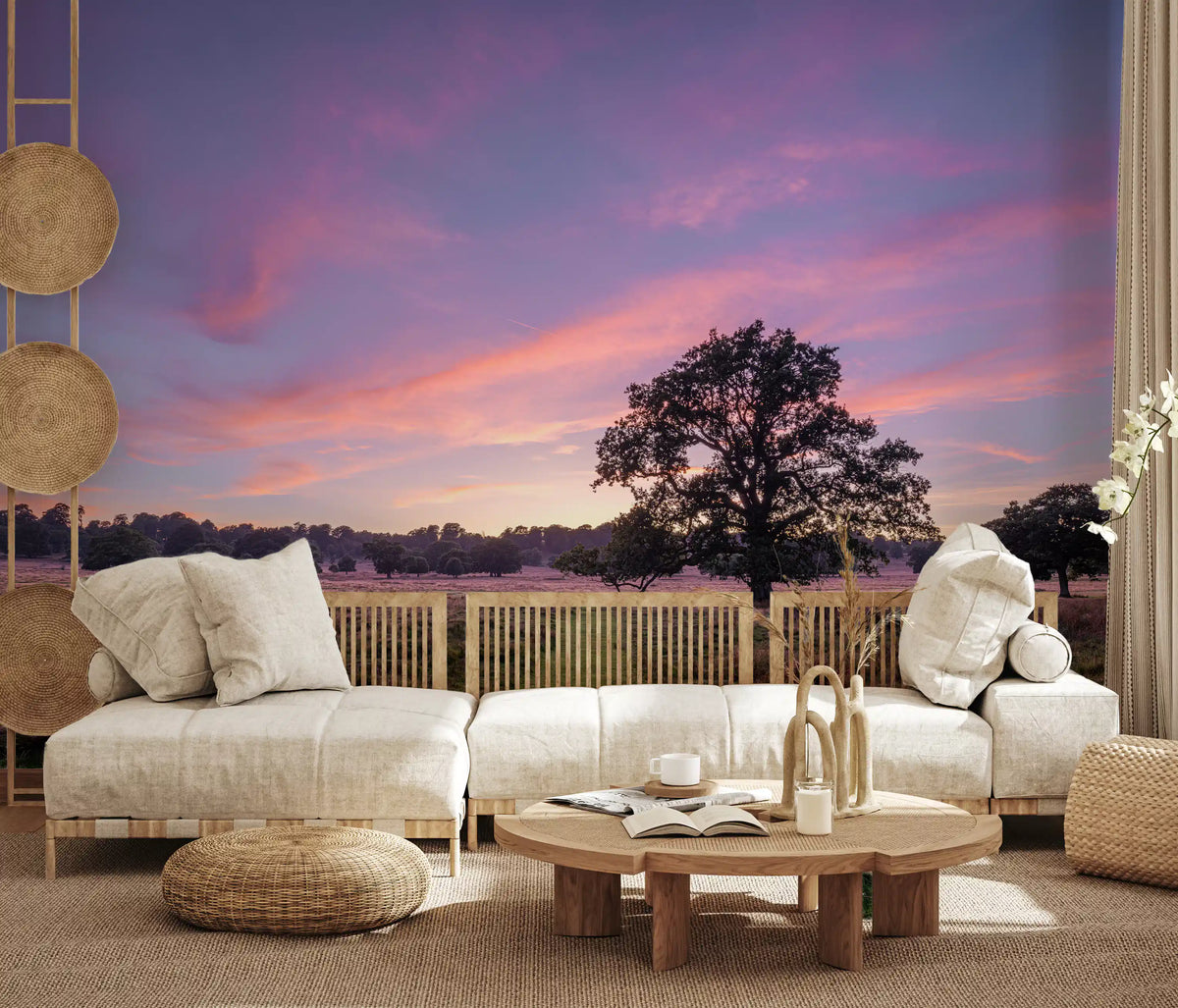 Twilight Field Horizon Wall Mural