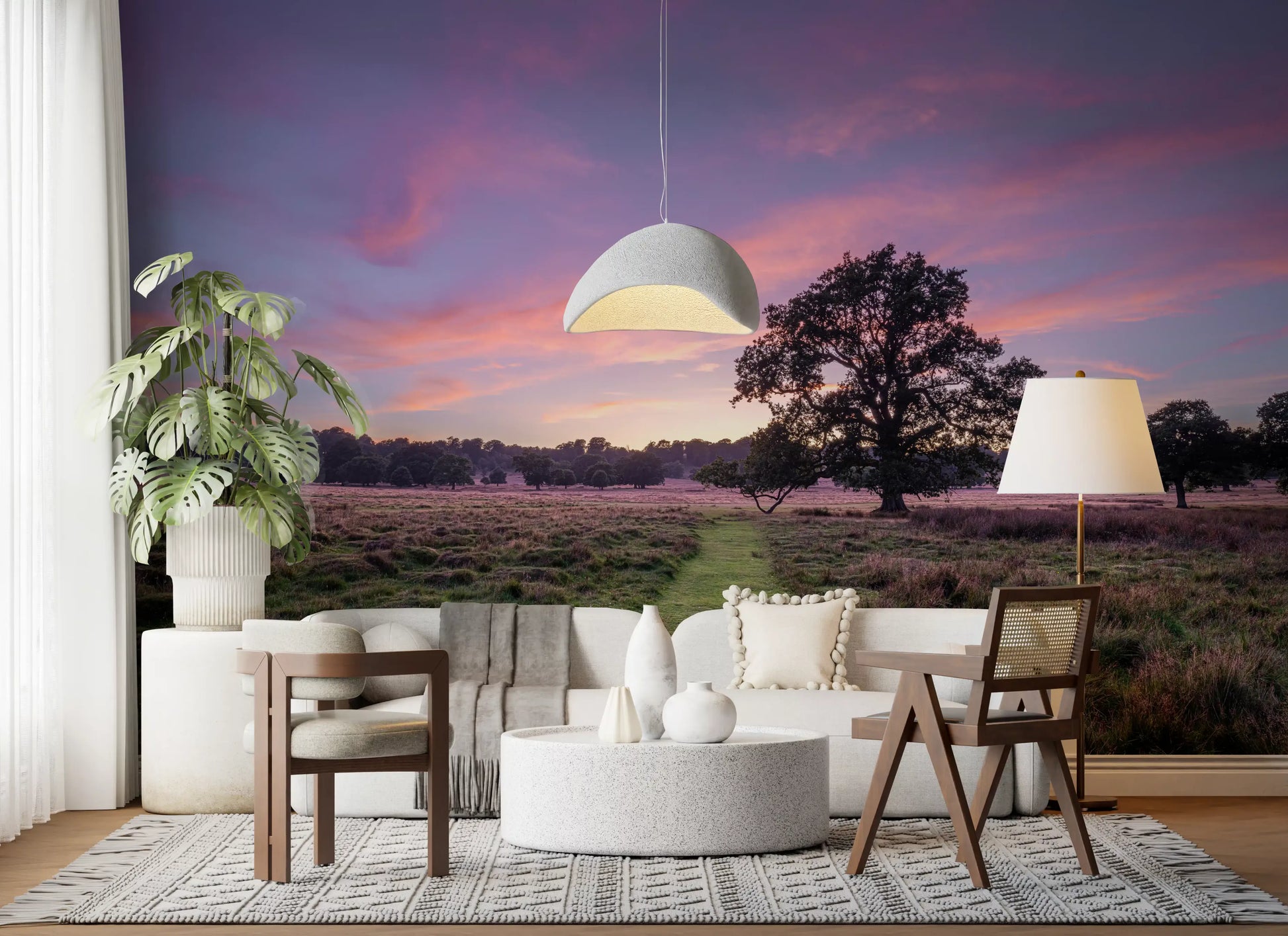 Twilight Field Horizon Wall Mural