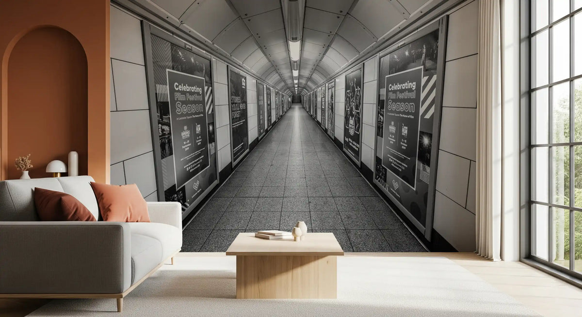 Subterranean Transit Corridor Wall Mural