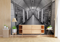 Subterranean Transit Corridor Wall Mural