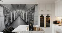 Subterranean Transit Corridor Wall Mural