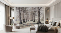 Rustic Winter Grove Perspective Wall Mural