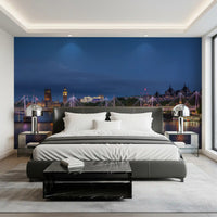 Evening Lights over the River Thames Wall Mural
