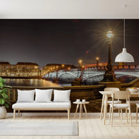 Riverside Nocturne Architecture Wall Mural