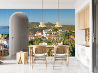 Sun-Kissed Aegean Hillside Retreat Wall Mural