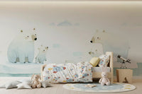 Arctic Polar Bear Family Wall Mural