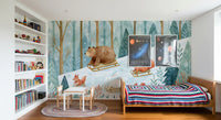 Winter Forest Friends Sledding Adventure Wall Mural