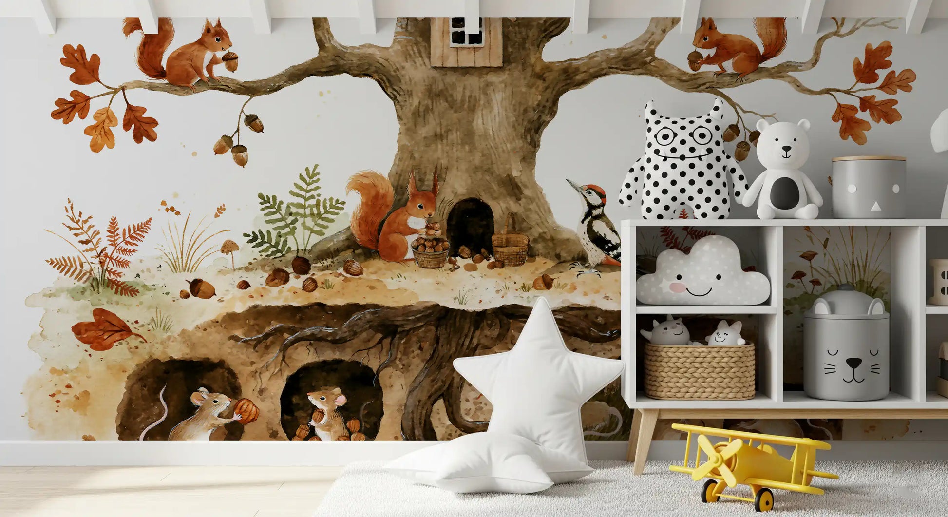 Autumnal Forest Animal Haven Wall Mural