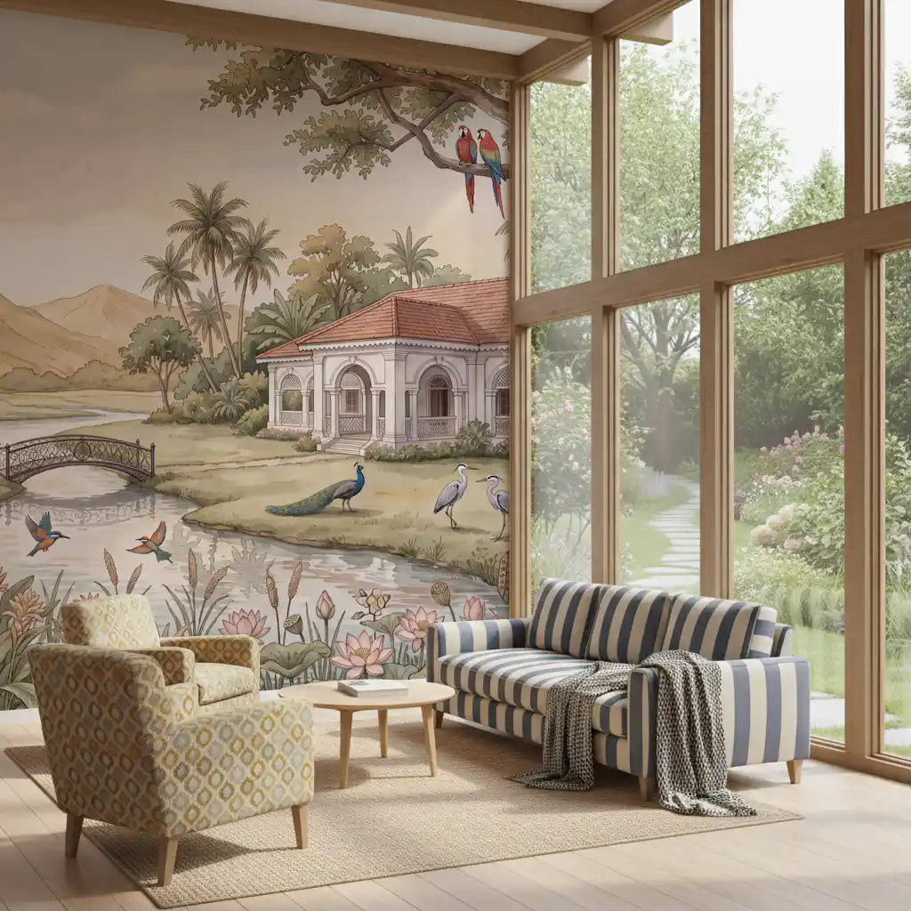 Whispering Garden Estate Wall Mural - RJM02