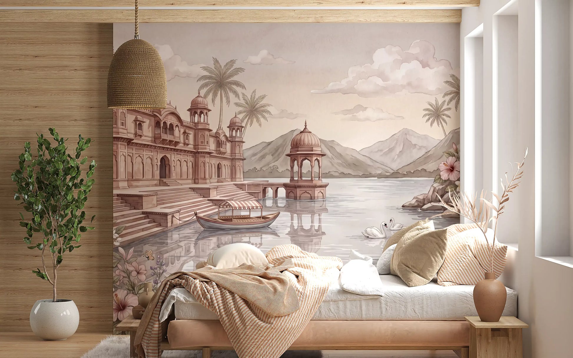 The Swan Lake Palace Wall Mural - RJM05