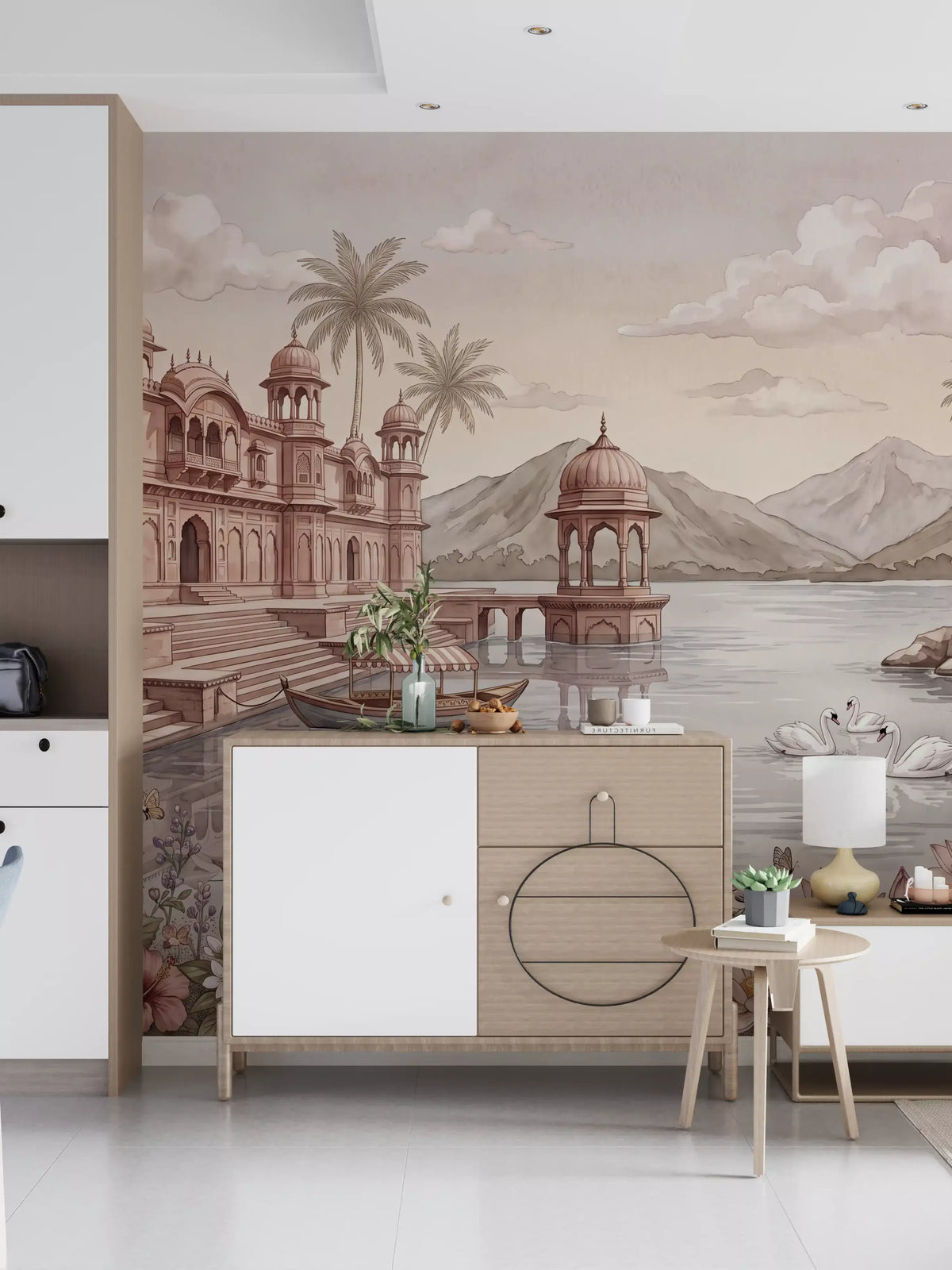 The Swan Lake Palace Wall Mural - RJM05