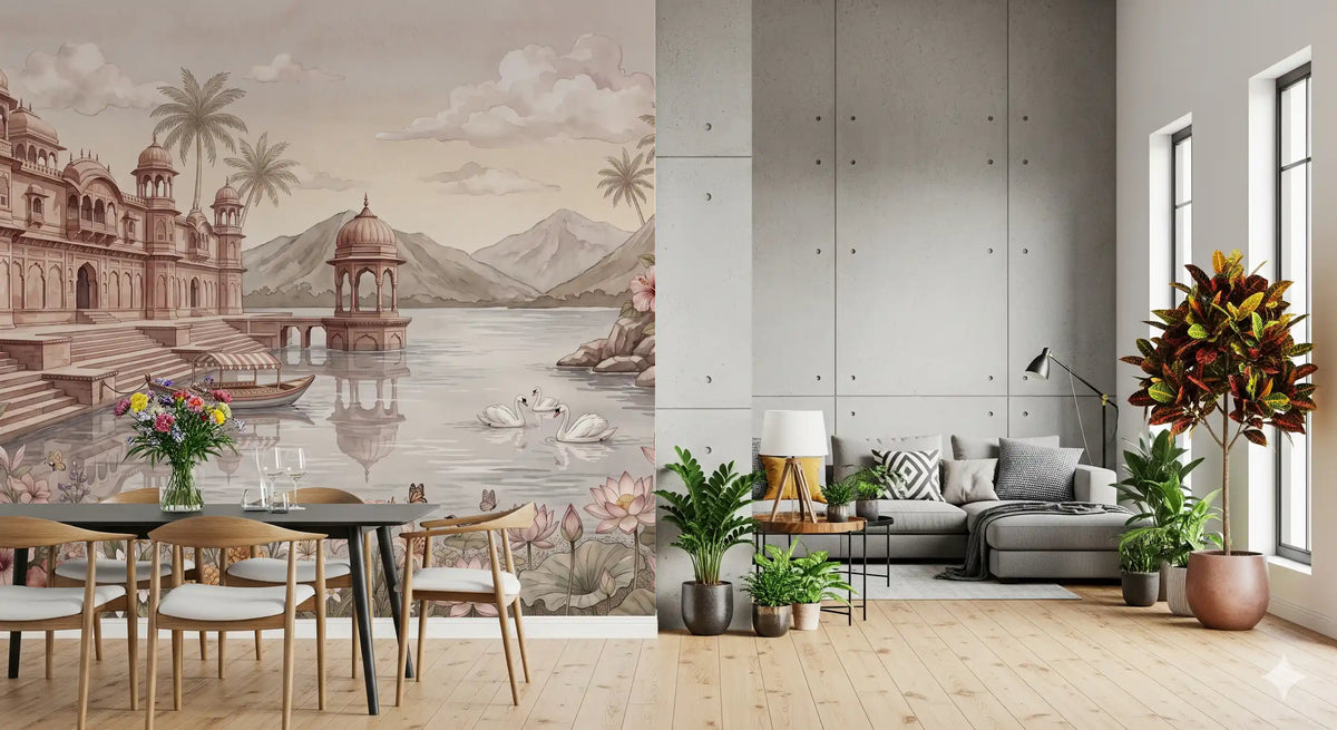 The Swan Lake Palace Wall Mural - RJM05