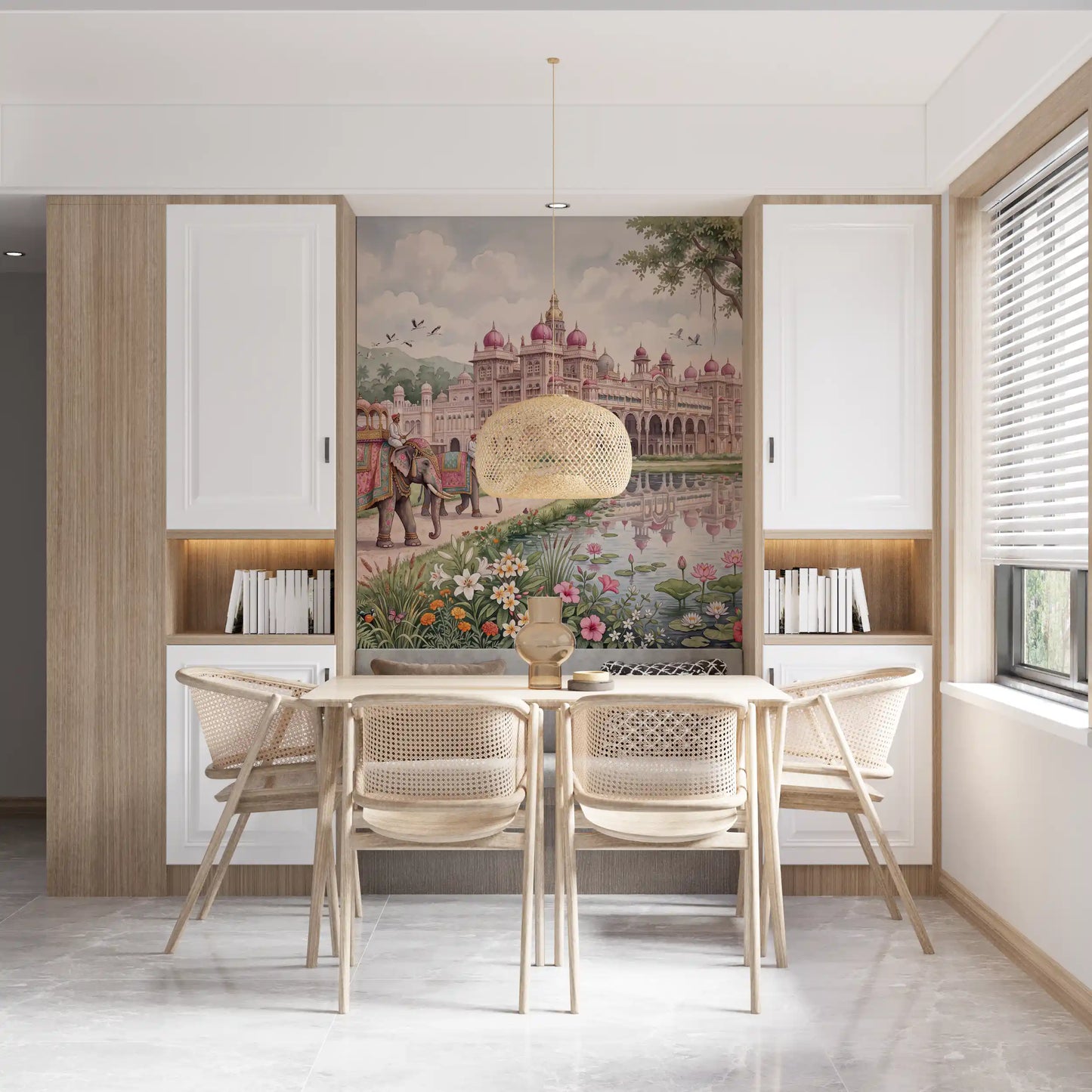 The Maharaja’s Lotus Garden Wall Mural - RJM06