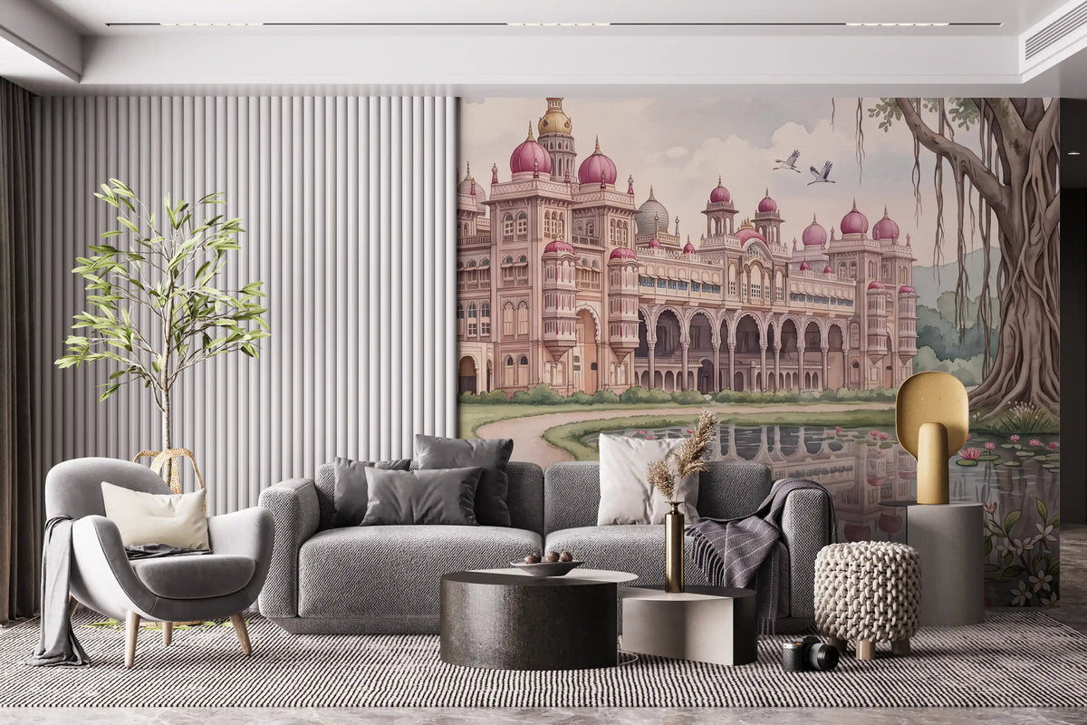 The Maharaja’s Lotus Garden Wall Mural - RJM06