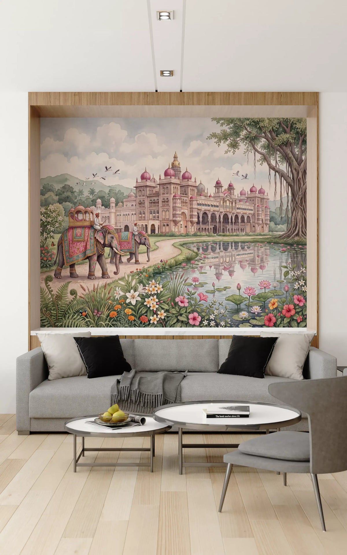 The Maharaja’s Lotus Garden Wall Mural - RJM06