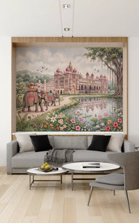 The Maharaja’s Lotus Garden Wall Mural - RJM06