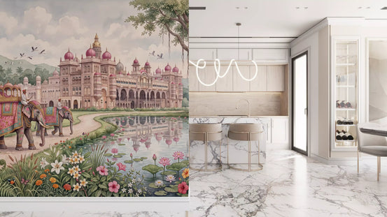 The Maharaja’s Lotus Garden Wall Mural - RJM06