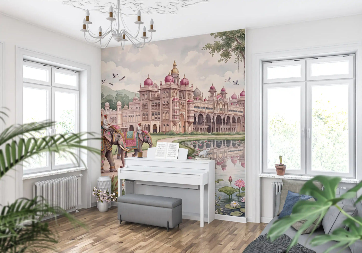 The Maharaja’s Lotus Garden Wall Mural - RJM06