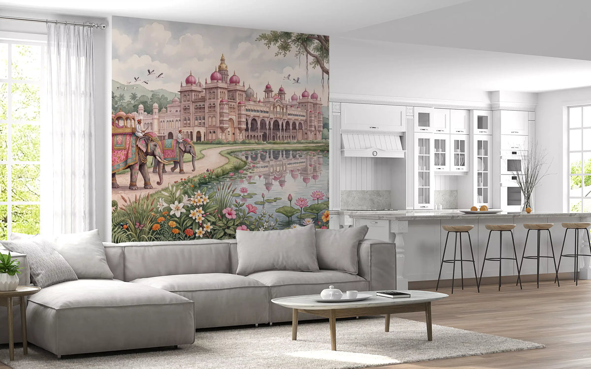 The Maharaja’s Lotus Garden Wall Mural - RJM06
