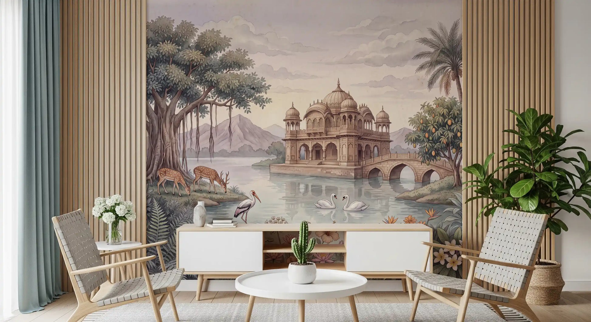 The Enchanted Lake Palace Wall Mural - RJM10