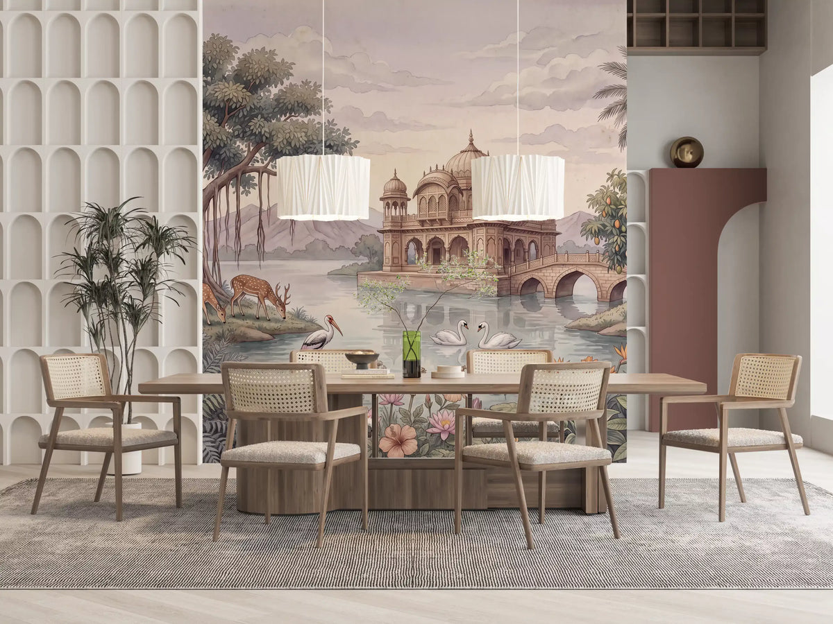 The Enchanted Lake Palace Wall Mural - RJM10