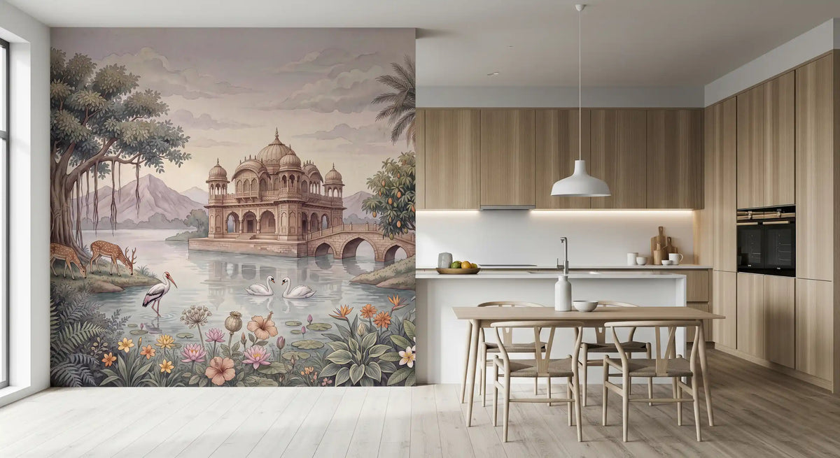 The Enchanted Lake Palace Wall Mural - RJM10