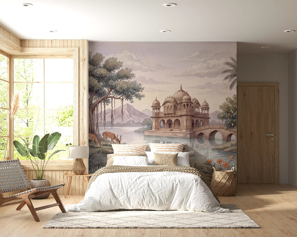 The Enchanted Lake Palace Wall Mural - RJM10