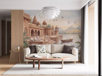 The Sacred Ghats at Dawn Wall Mural - RJM11