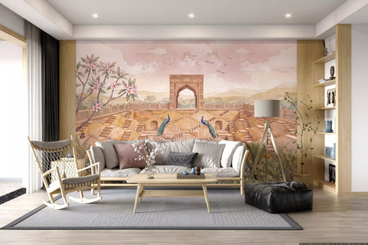 Stepwell Garden Wall Mural