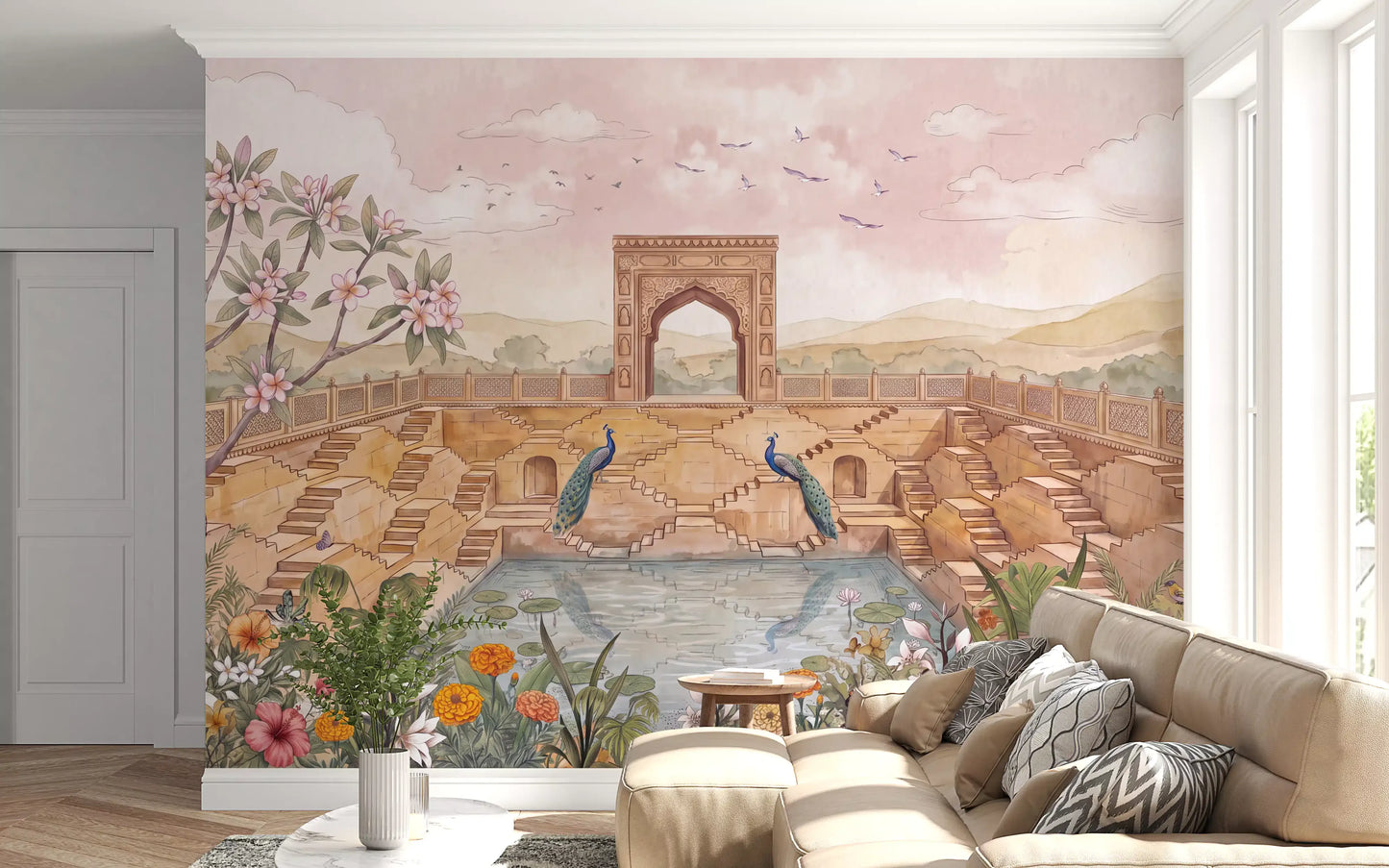 Stepwell Garden Wall Mural