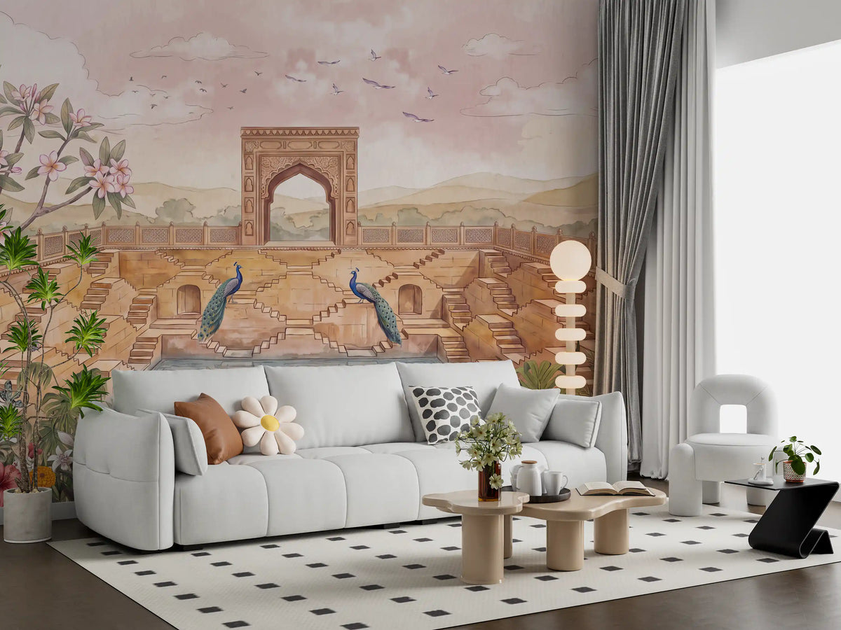 Stepwell Garden Wall Mural