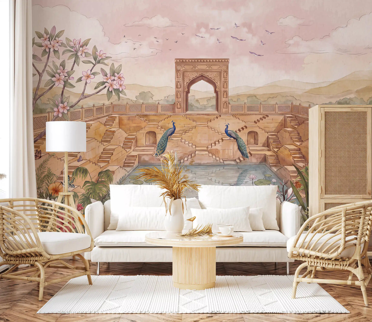 Stepwell Garden Wall Mural