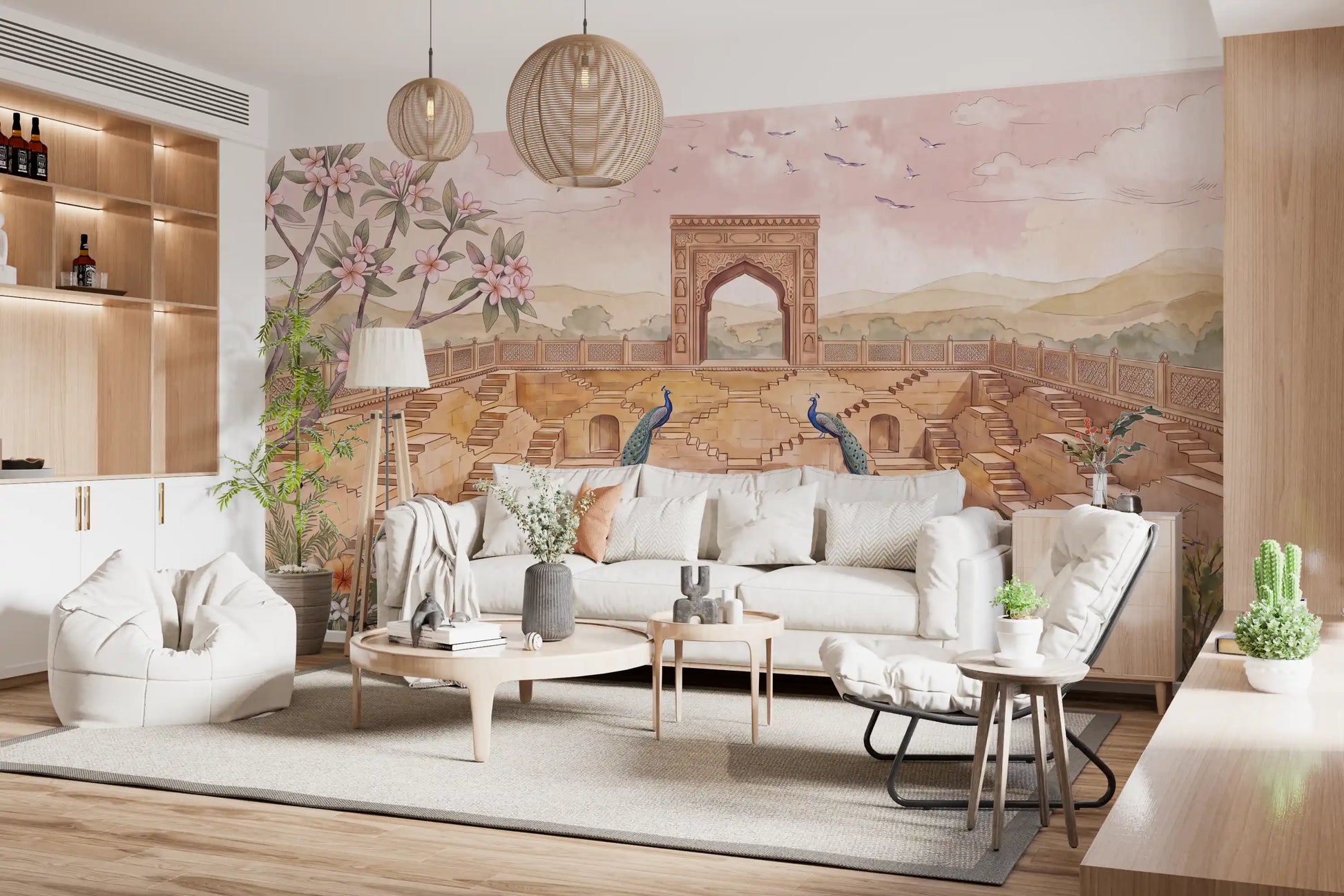 Stepwell Garden Wall Mural