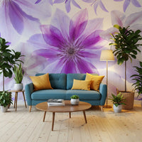Lilac Petals Botanical Composition Wall Mural
