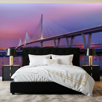 Twilight Firth of Forth Bridge Panorama Wall Mural