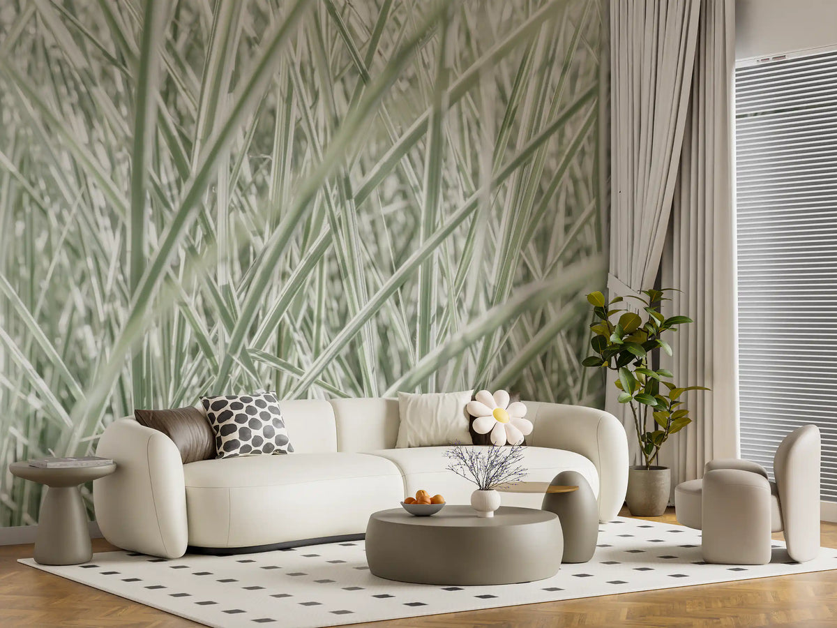 Minimalist Garden Blades Wall Mural