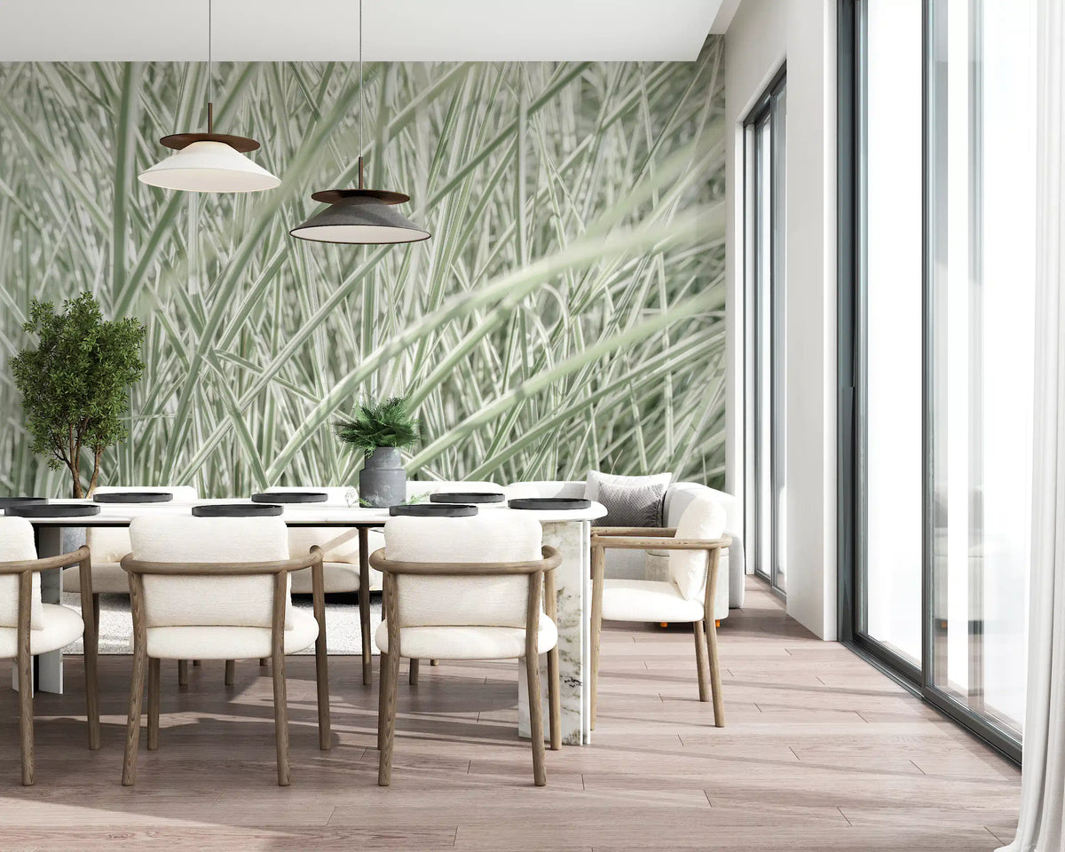 Minimalist Garden Blades Wall Mural