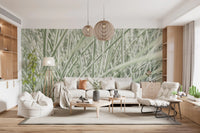 Minimalist Garden Blades Wall Mural
