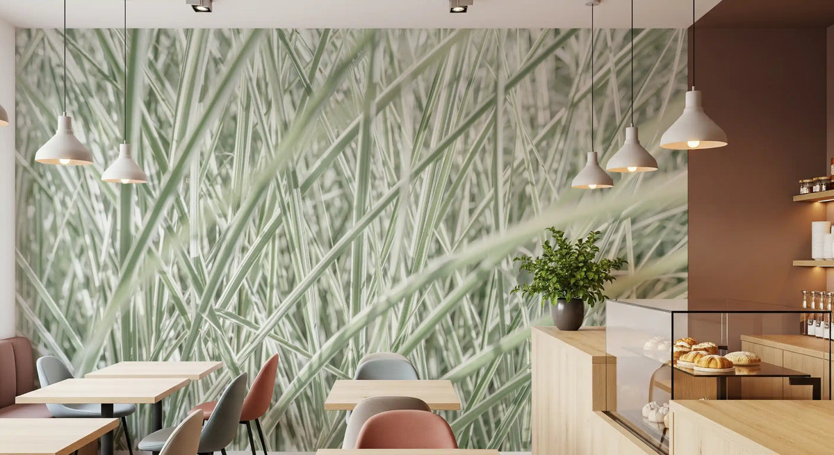 Minimalist Garden Blades Wall Mural