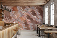Icy Fern Macro Botanical Texture Wall Mural