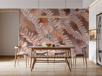 Icy Fern Macro Botanical Texture Wall Mural
