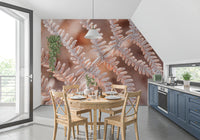Icy Fern Macro Botanical Texture Wall Mural