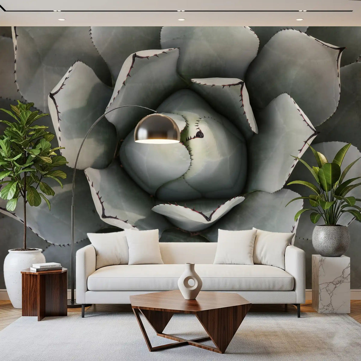 Desert Succulent Symmetry Wall Mural