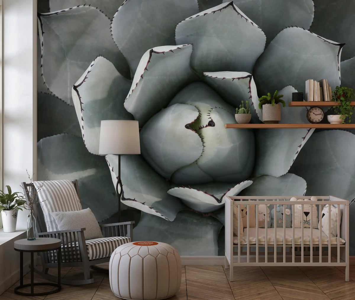 Desert Succulent Symmetry Wall Mural