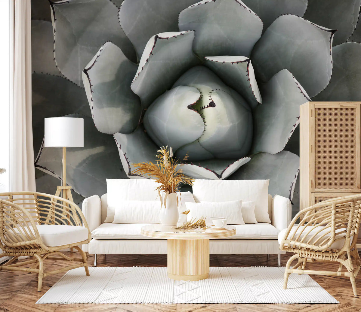 Desert Succulent Symmetry Wall Mural