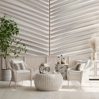 Symmetrical Frond Line Art Wall Mural