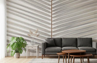 Symmetrical Frond Line Art Wall Mural